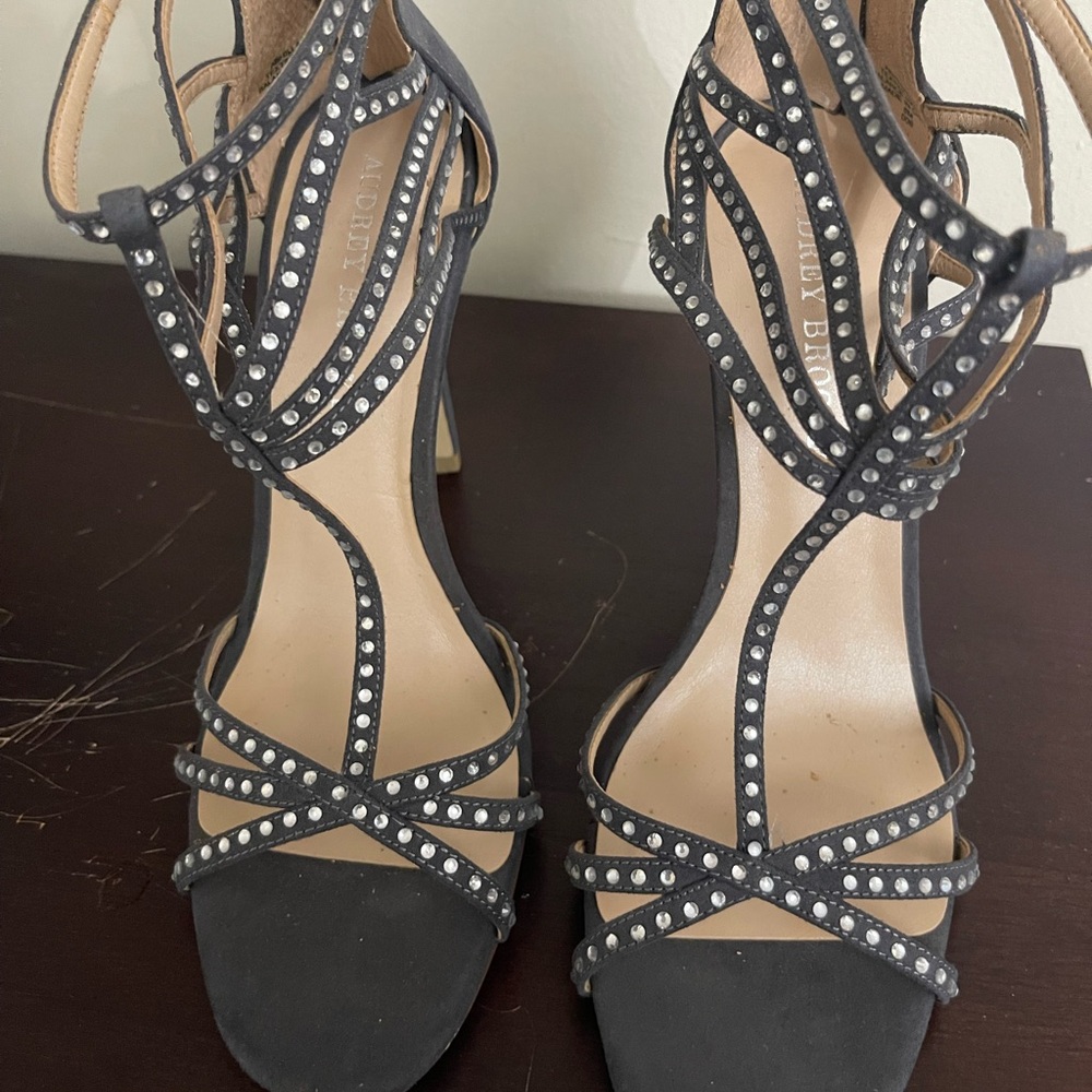 Charcoal grey high heels
